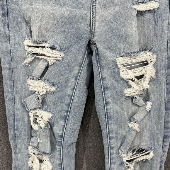 American Eagle Jeans Youth 0 Next Level Stretch Distressed Curvy Hi Rise Jegging - Picture 4 of 14